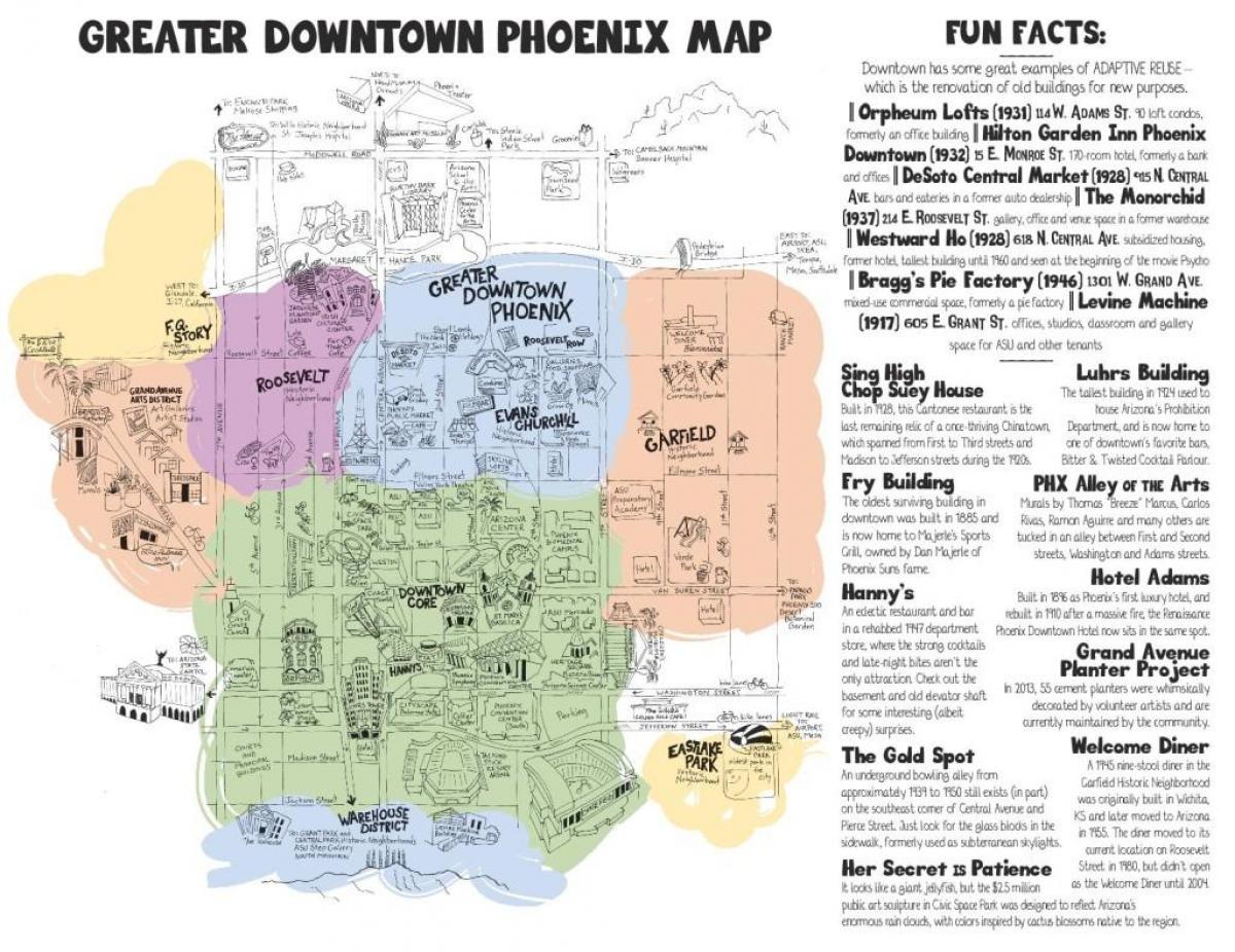 мапа на градот Феникс