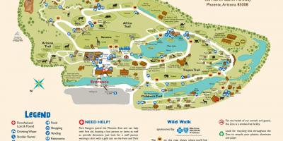 Карта на Феникс зоолошка градина